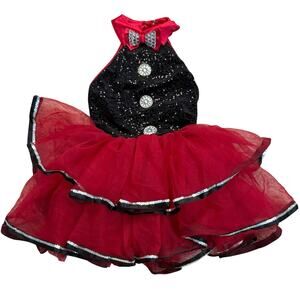 Weissman Red and Black Sequin Tutu Dance Costume MC Halloween Outfit
